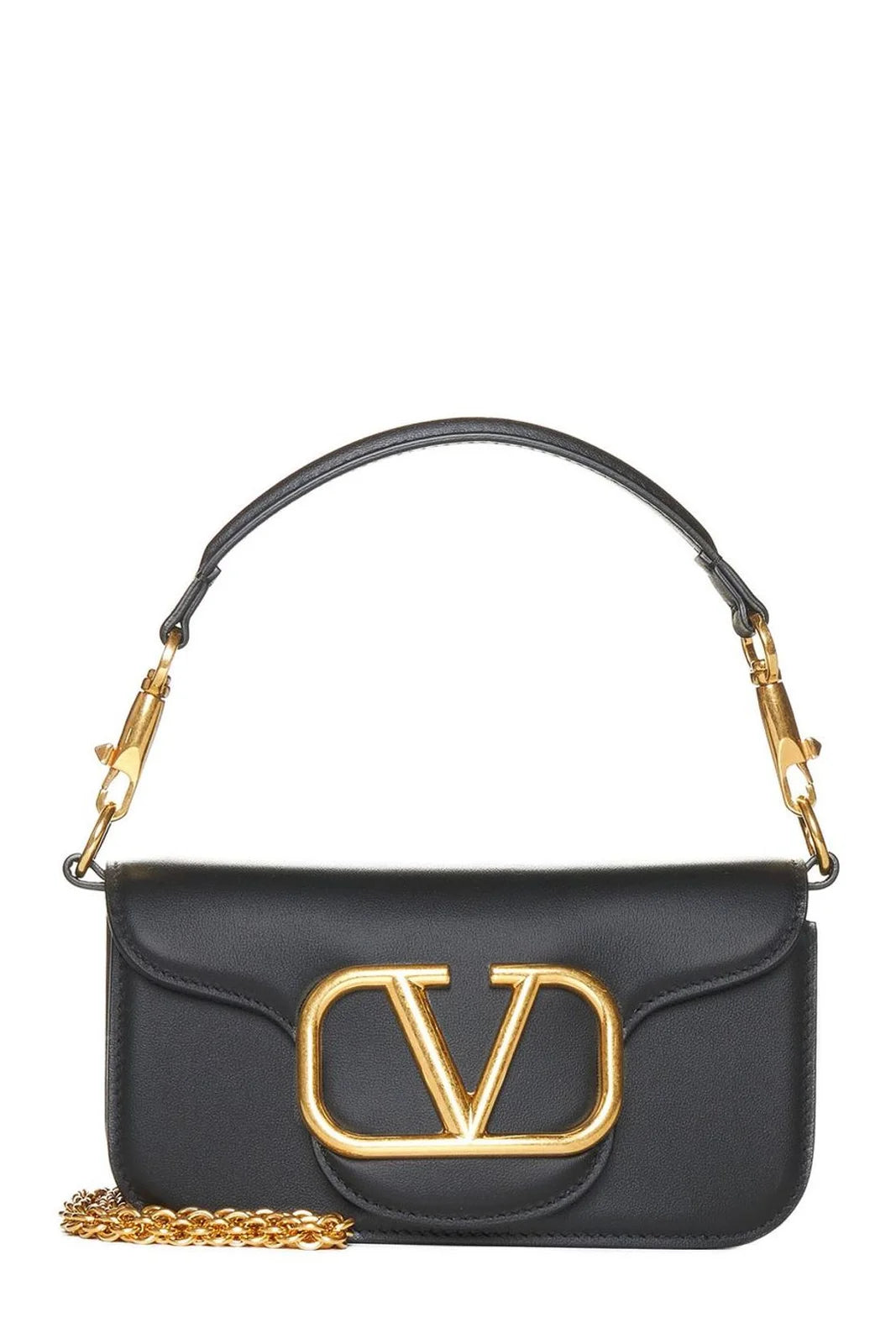 Valentino Locò Shoulder Bag In Black Leather