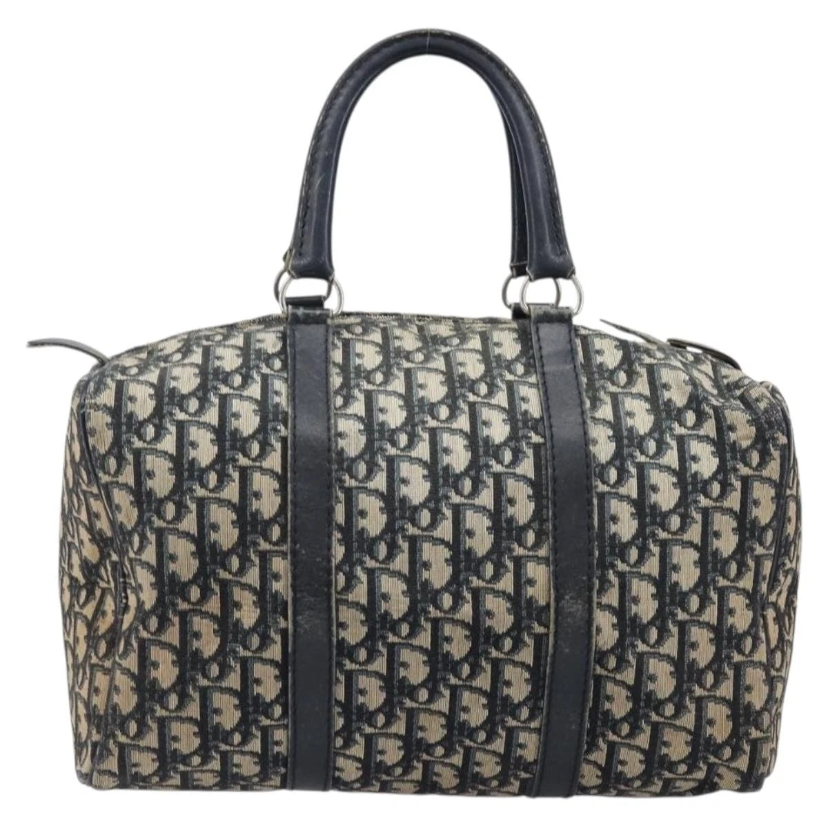 Christian Dior Boston Bag Trotter Canvas Navy - Pre-owned