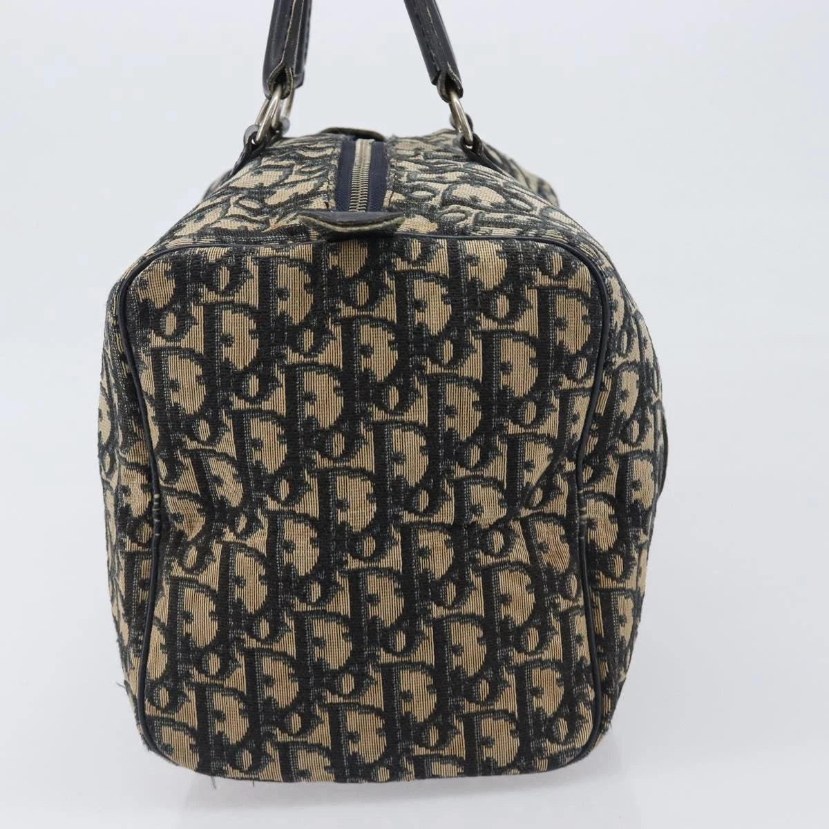 Christian Dior Boston Bag Trotter Canvas Navy - Pre-owned