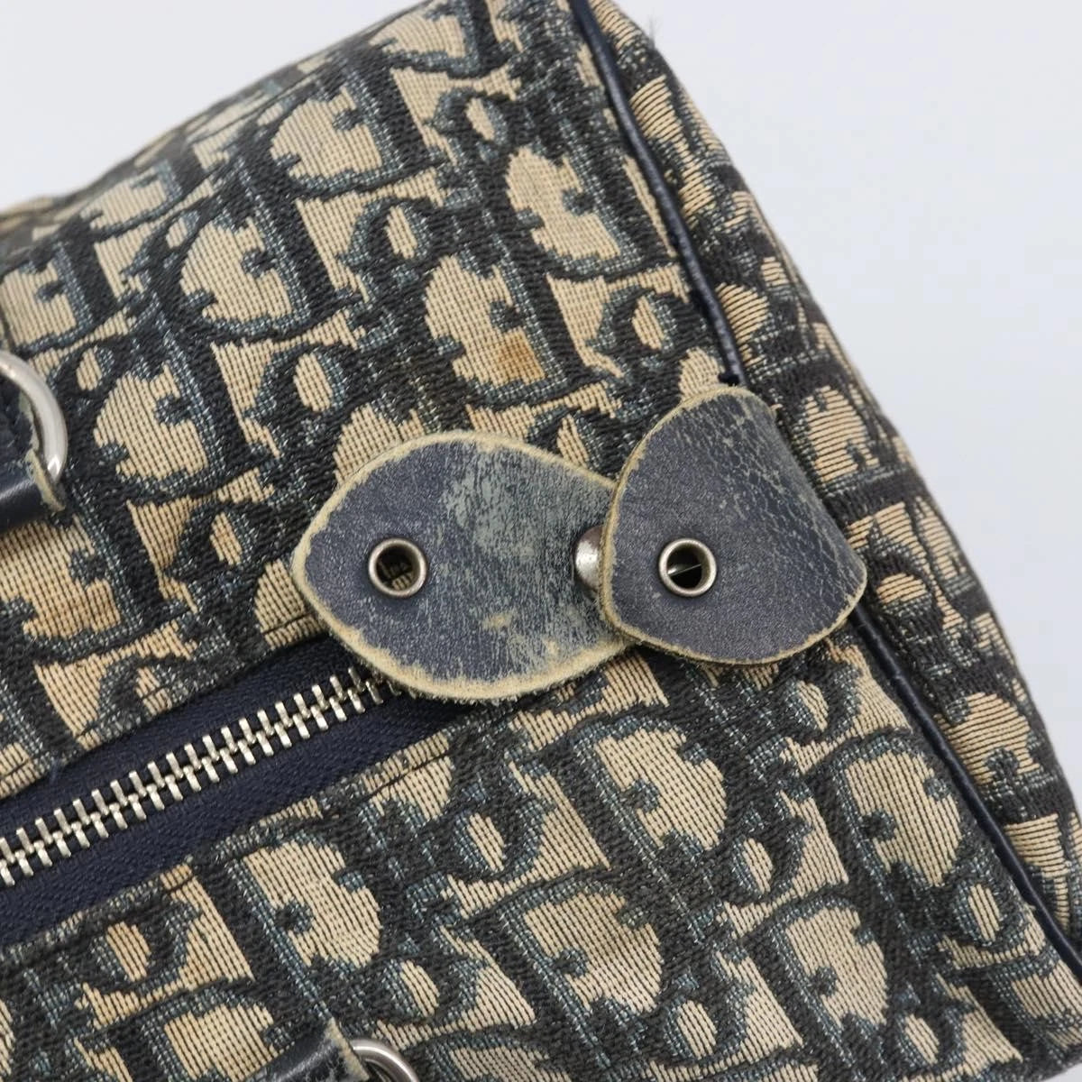 Christian Dior Boston Bag Trotter Canvas Navy - Pre-owned